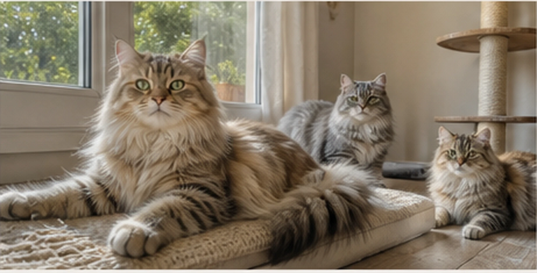 Chats Sibériens élevés en famille